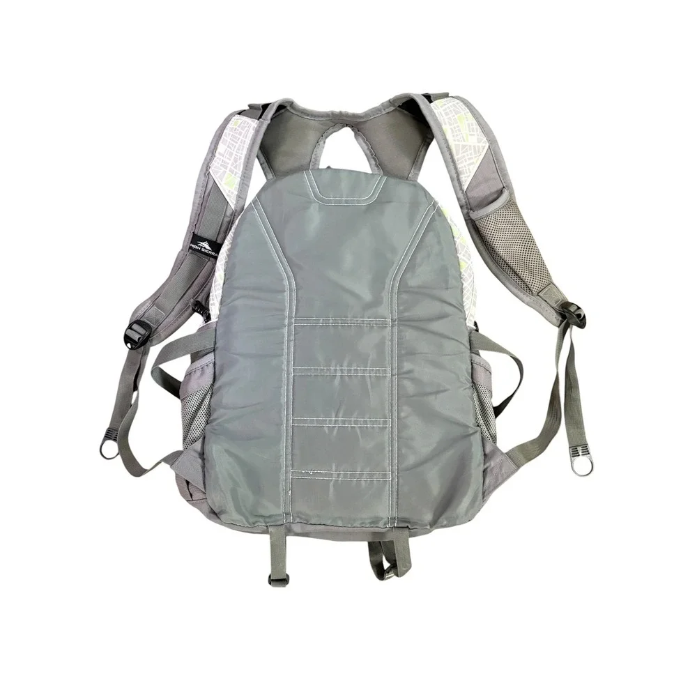 High Sierra Gray Map Print Multi Pocket Hiking Travel Backpack